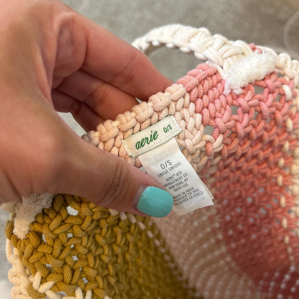 Aerie Multicolor Crochet Tote Bag - Picture 5 of 5